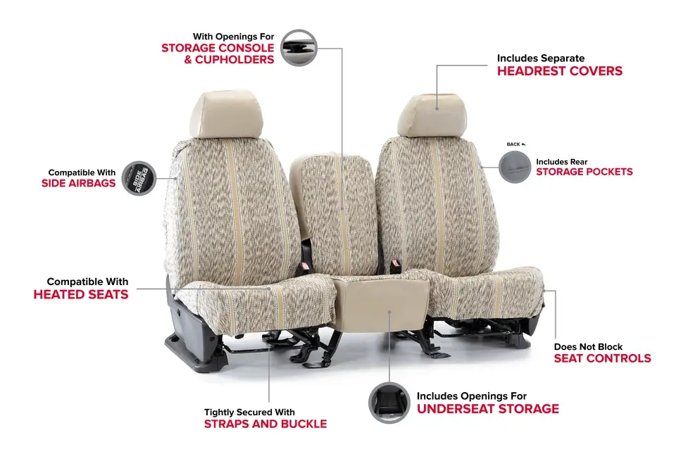 Saddle Blanket Seat Cover Features